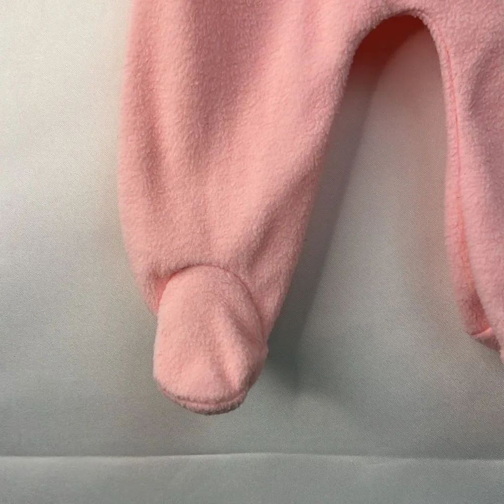 Disney Baby Pink Fleece one piece/snowsuit size 3-6 months EUC